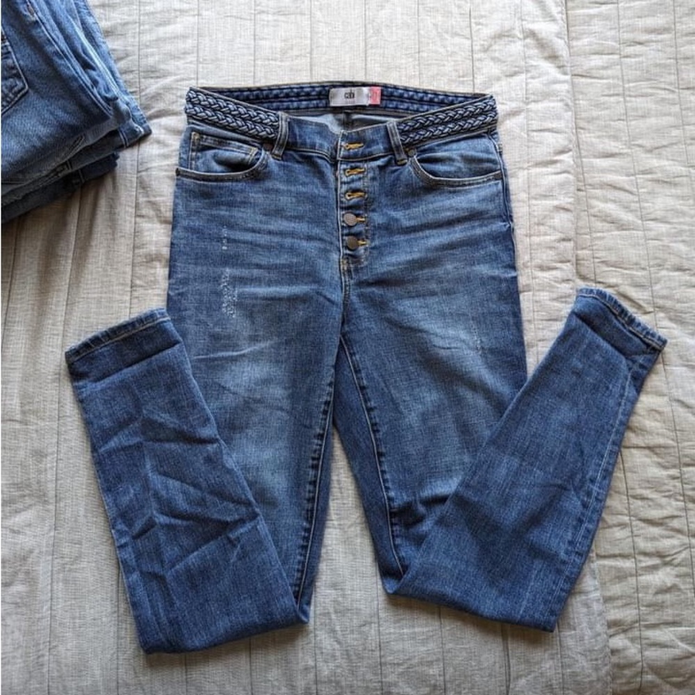 Cabi Button fly skinny jeans, size 8